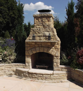 brick masonry fireplace